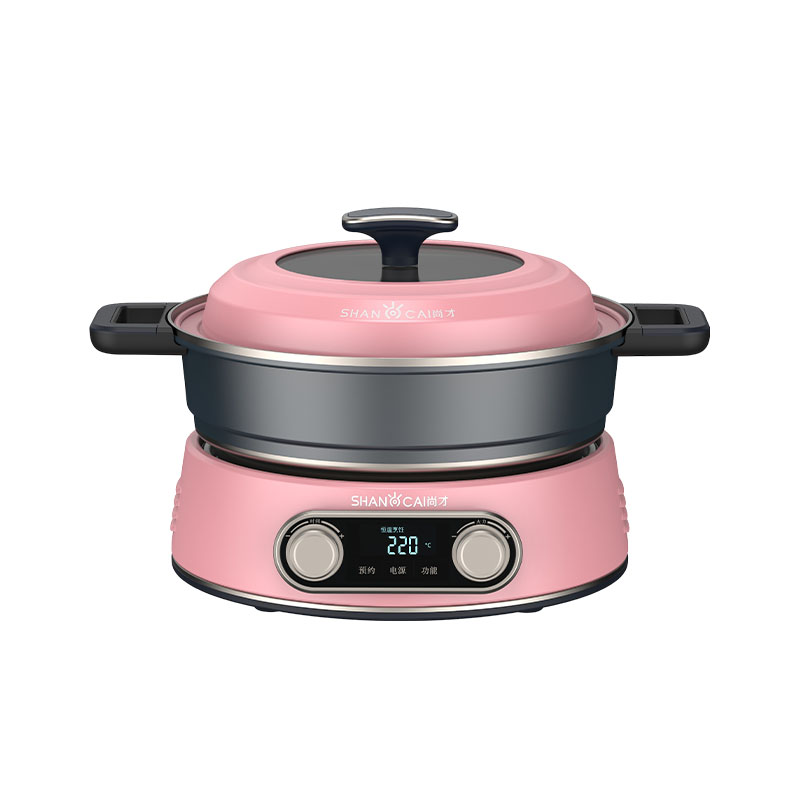 Round Multifunctional Titanium Pot (Cherry Pink)