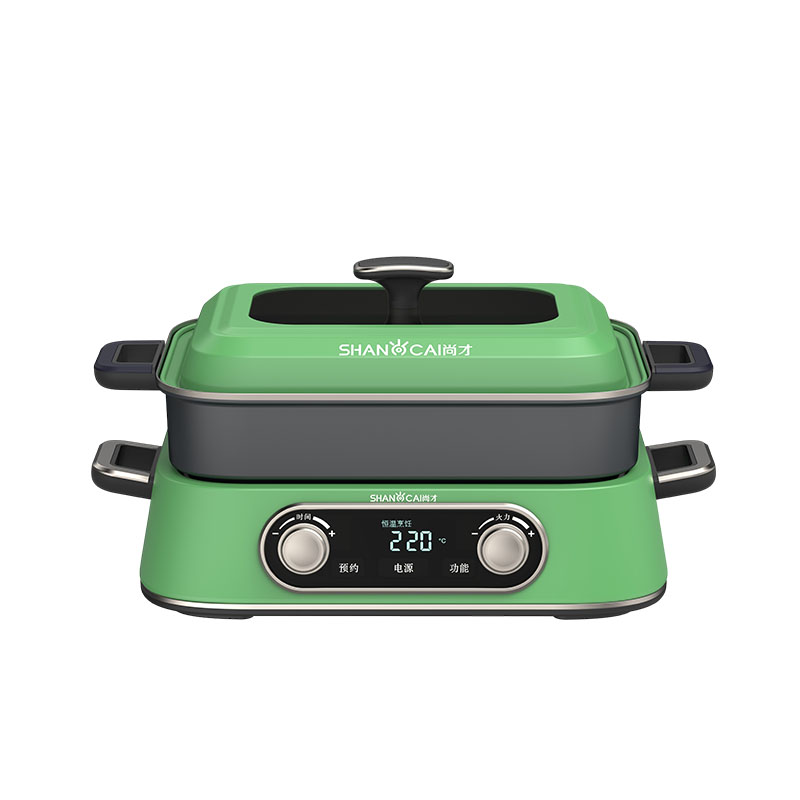 Square Multifunctional Titanium Pot (Vanilla Green)