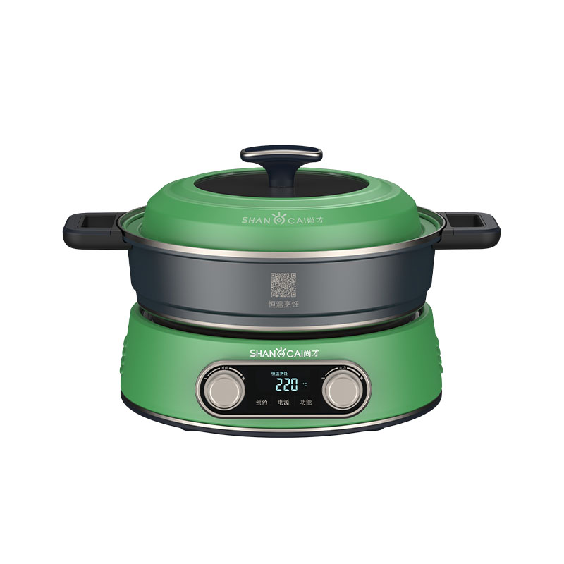 Round Multifunctional Titanium Pot (Vanilla Green)