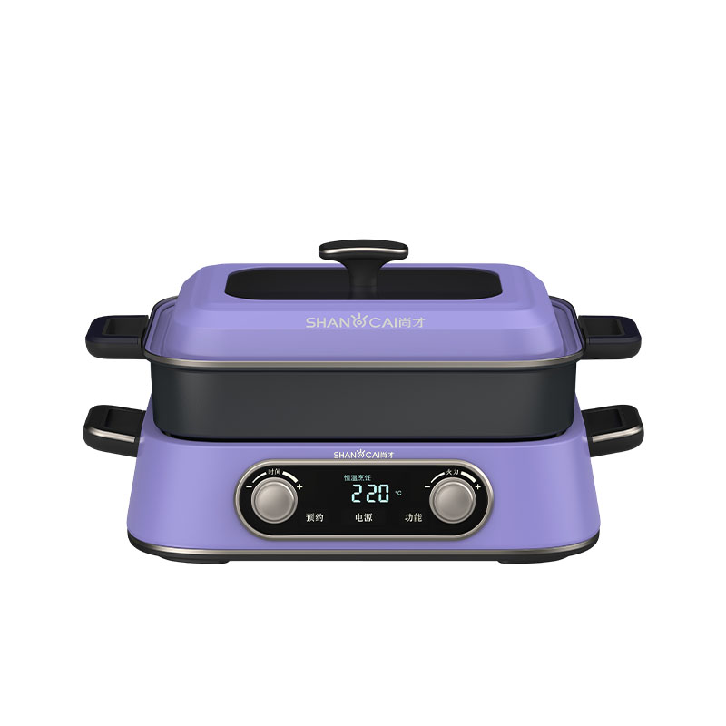 Square Multifunctional Titanium Pot (Rose Purple)