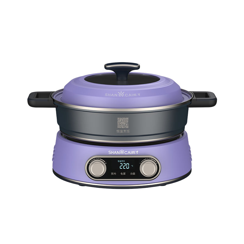Round Multifunctional Titanium Pot (Rose Purple)